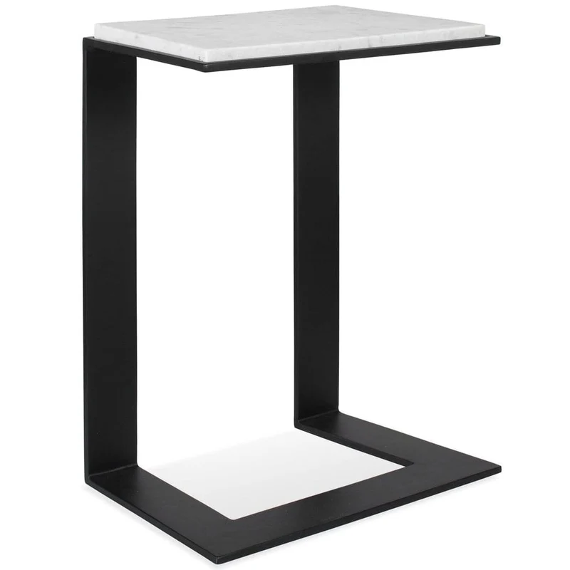 Kenora Accent Table in White Marble