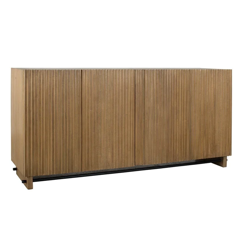 Kellem Natural Wood 4 Door Cabinet