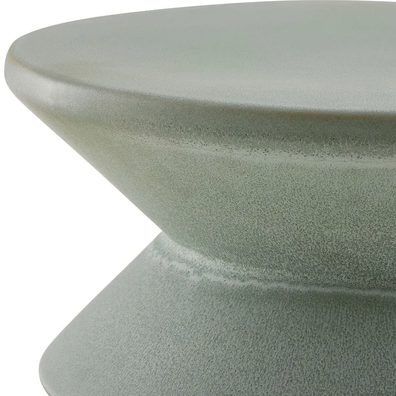 Imogene Garden Stool in Seafoam Glaze