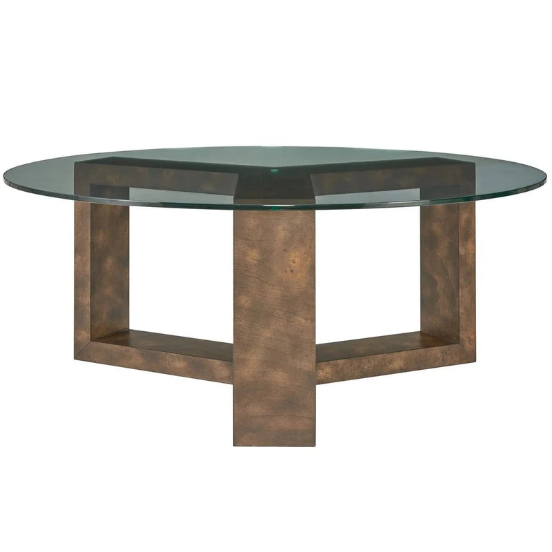 Ignis Round Coffee Table in Glass