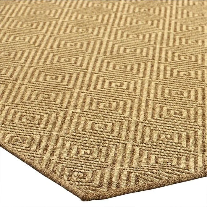 Maize Diamond Rug in Burnt Umber - 274 x 366cm