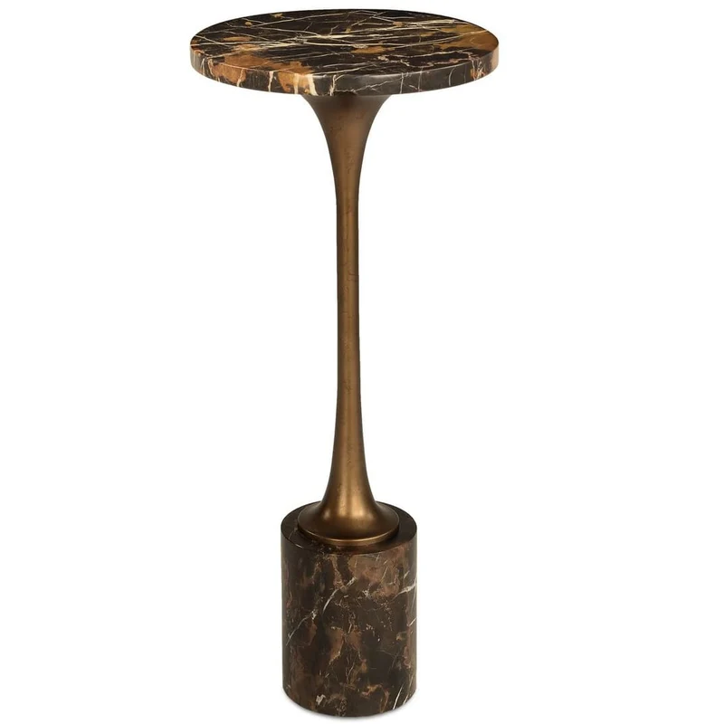 Karnes Drink Table in Dark Marble