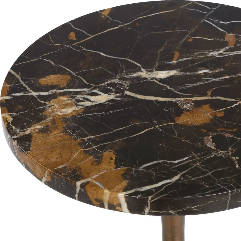 Karnes Drink Table in Dark Marble
