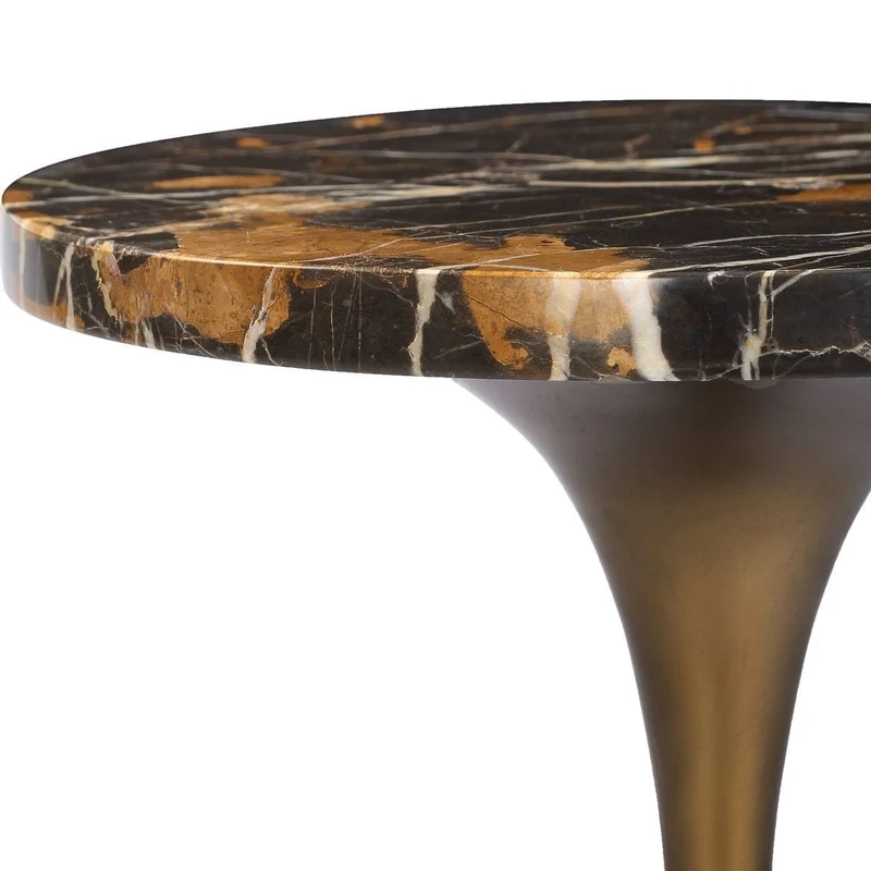 Karnes Drink Table in Dark Marble