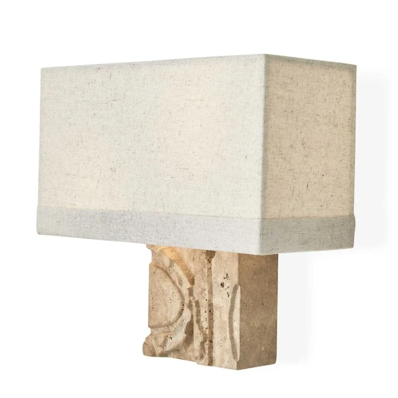Icon Neutral Travertine Wall Light