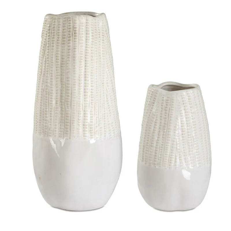 Echo Ridge White Vases Set of 2