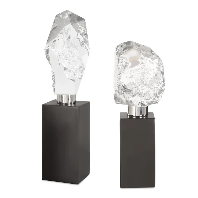 Crystal Peak Sculptures Set of 2