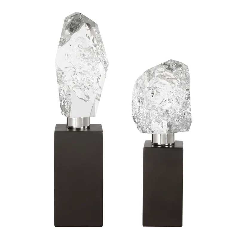 Crystal Peak Sculptures Set of 2