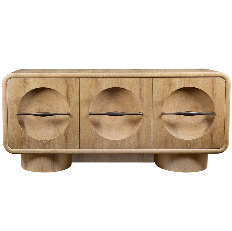 Forest Rings Lighted 3 Door Cabinet