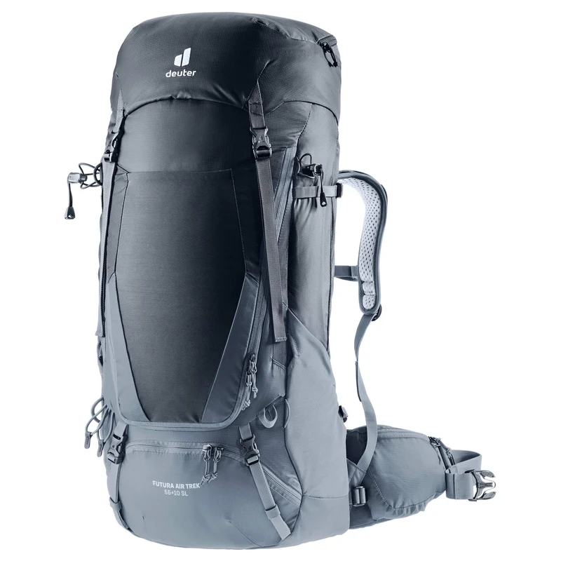 Deuter Futura Air Trek 55+10 SL - Mochila de senderismo para mujer 73 cm expandible (black-graphite)