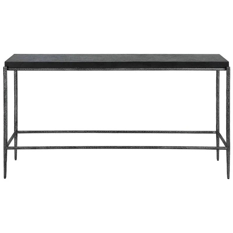 Crescendo Black Concrete Console Table