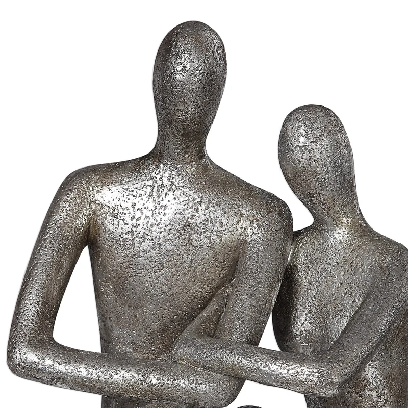 Courtship Antique Nickel Figurine