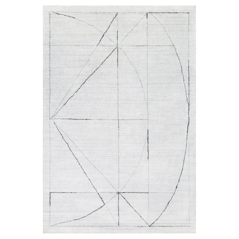 Costilla Modern White 6 X 9 Rug