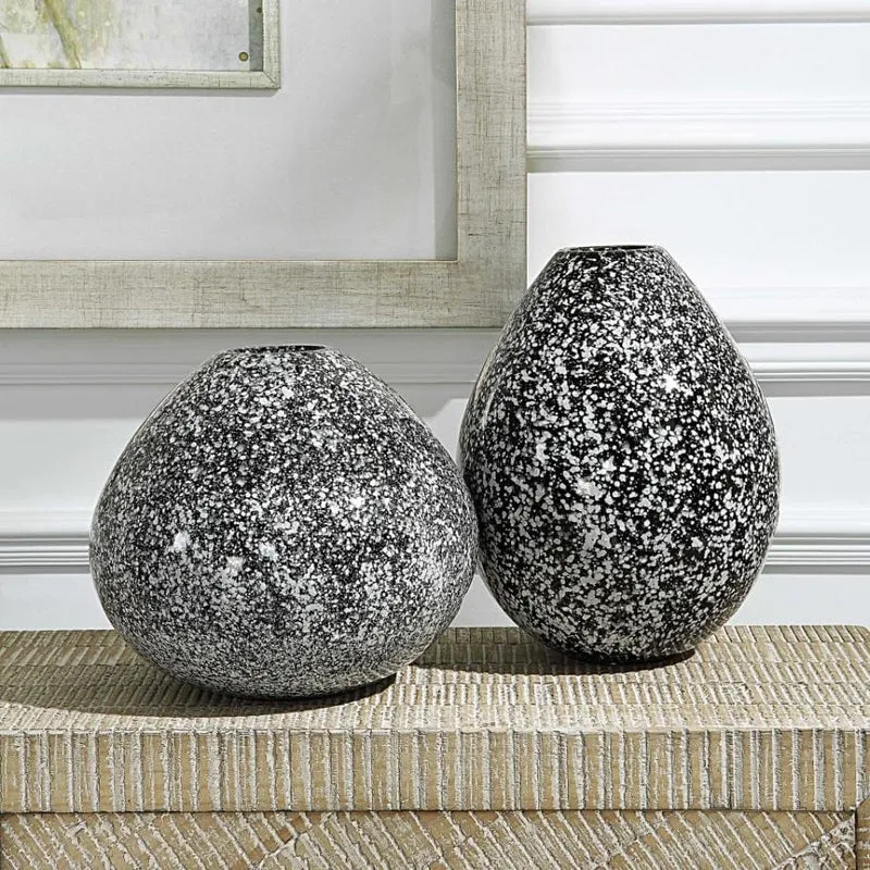 Cosmic Black & White Vases| Set of 2