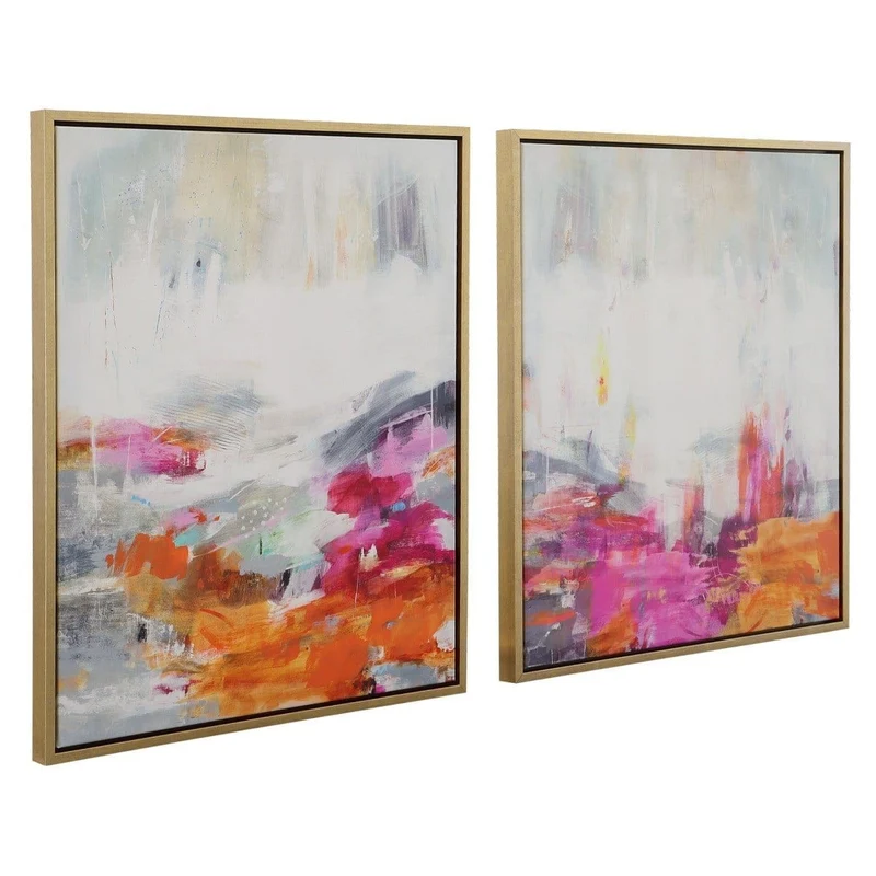 Color Theory Framed Abstract Art Set/2