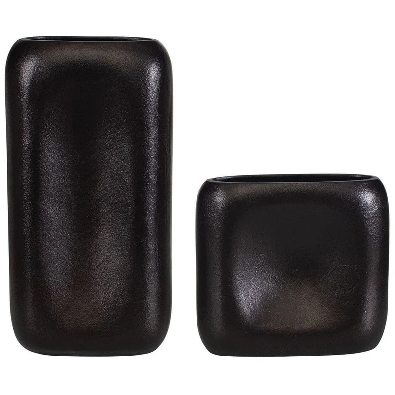 Anodic Vases in Dark Brown - Set of 2
