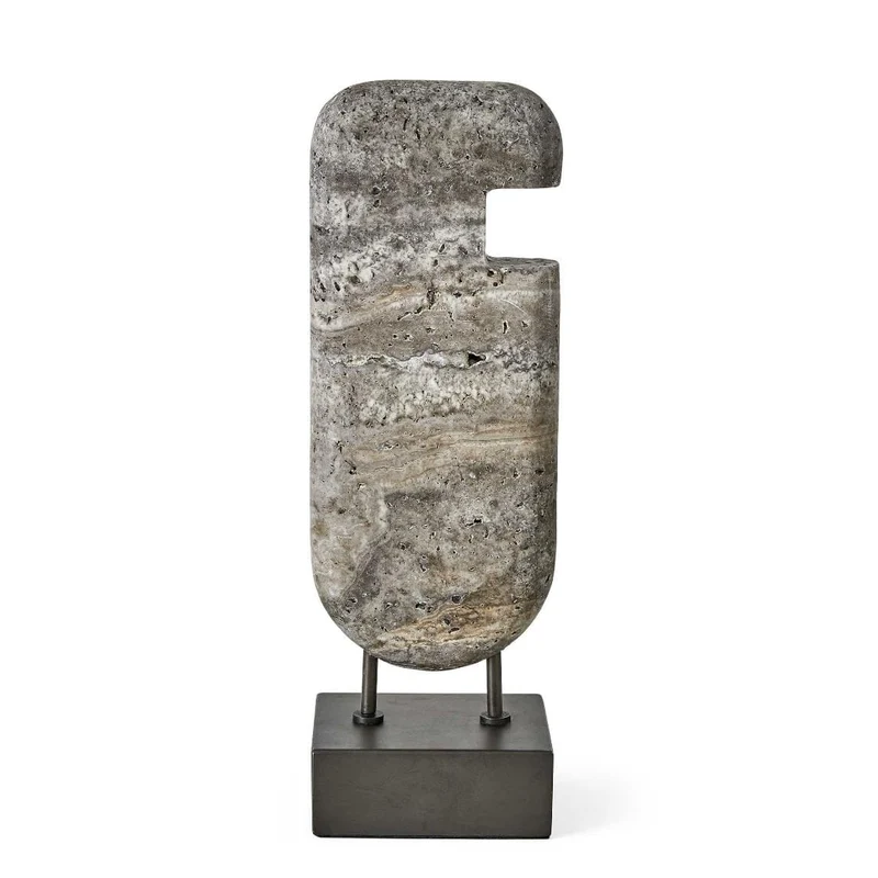 Ancient Lore Sculpture Travertine - Tall