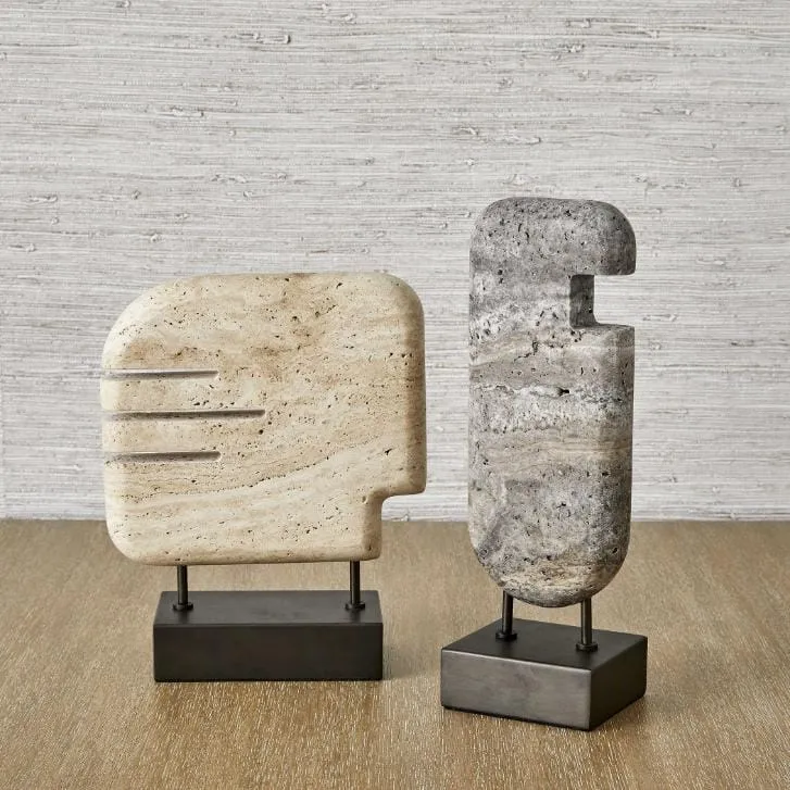 Ancient Lore Sculpture Travertine - Tall