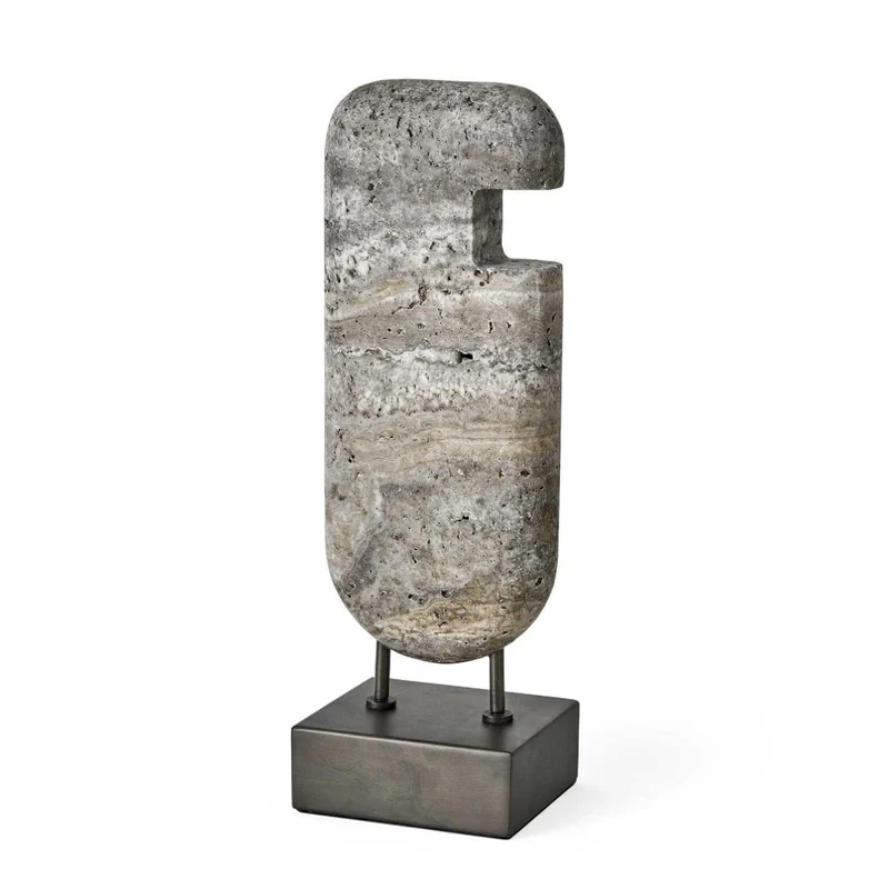 Ancient Lore Sculpture Travertine - Tall