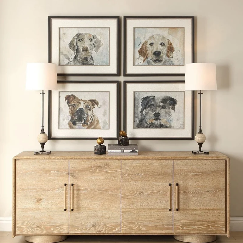 Dog Days Framed Prints - Set of 4