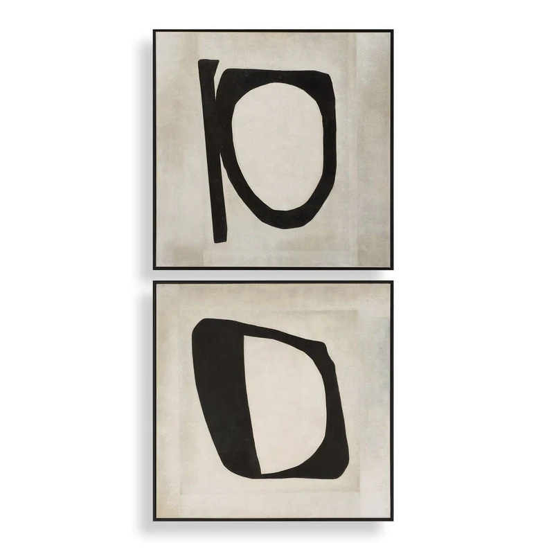 Characters Abstract Art Set of 2