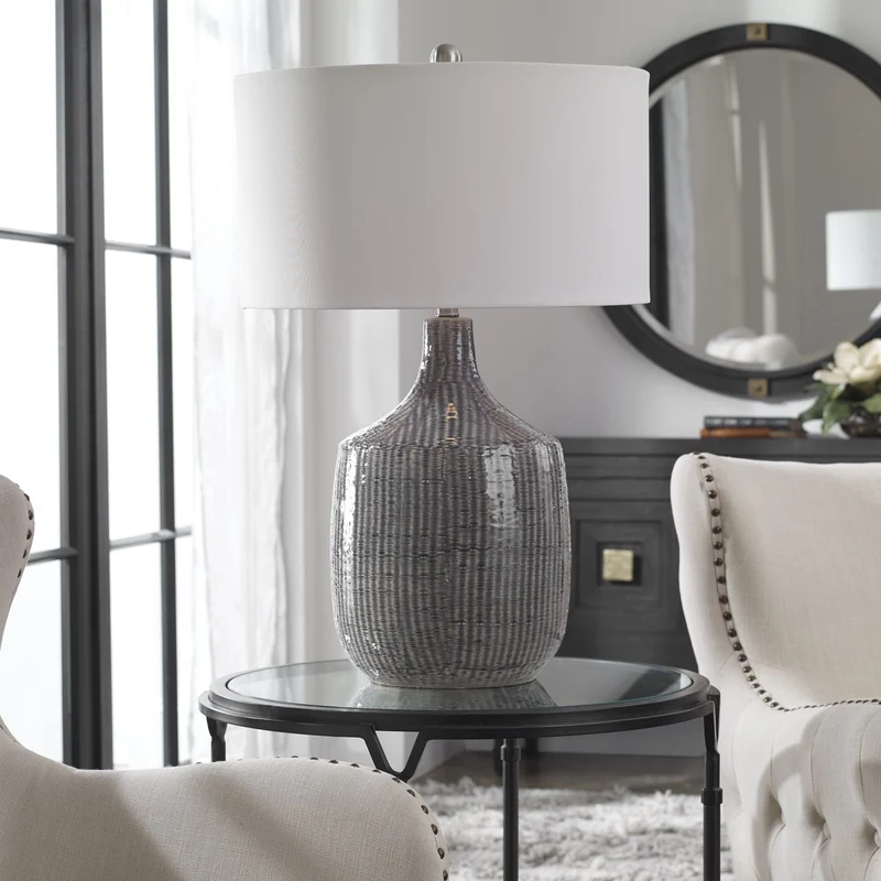 Felipe Distressed Gray Table Lamp