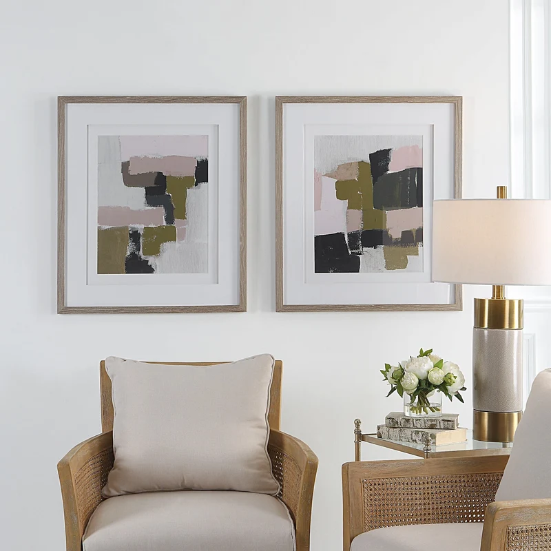 Color Block Framed Prints, Set/2