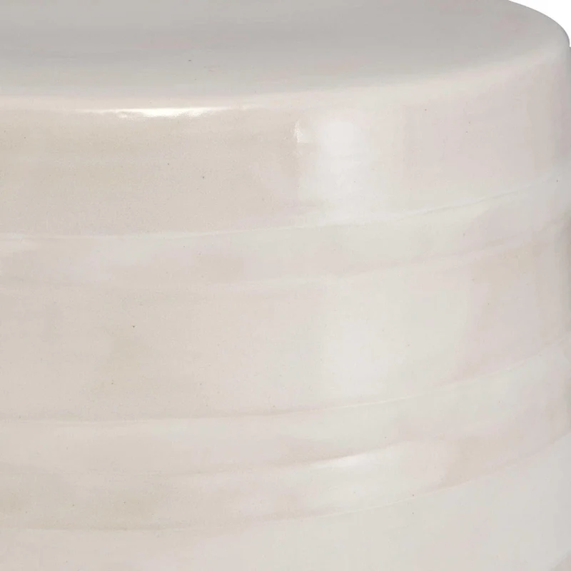 Desert Plains White Glaze Garden Stool
