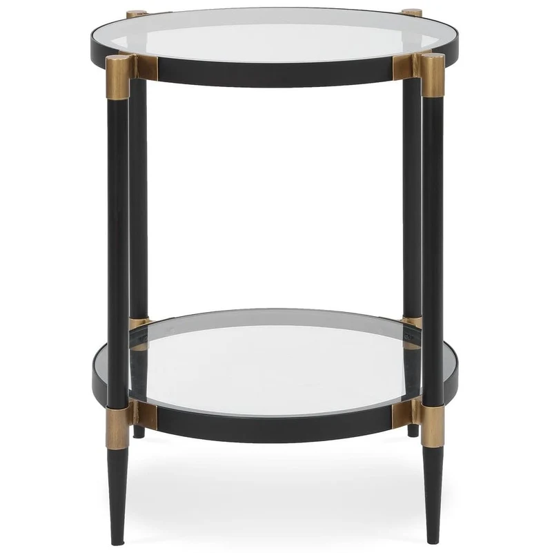 Chadid Round Side Table in Glass