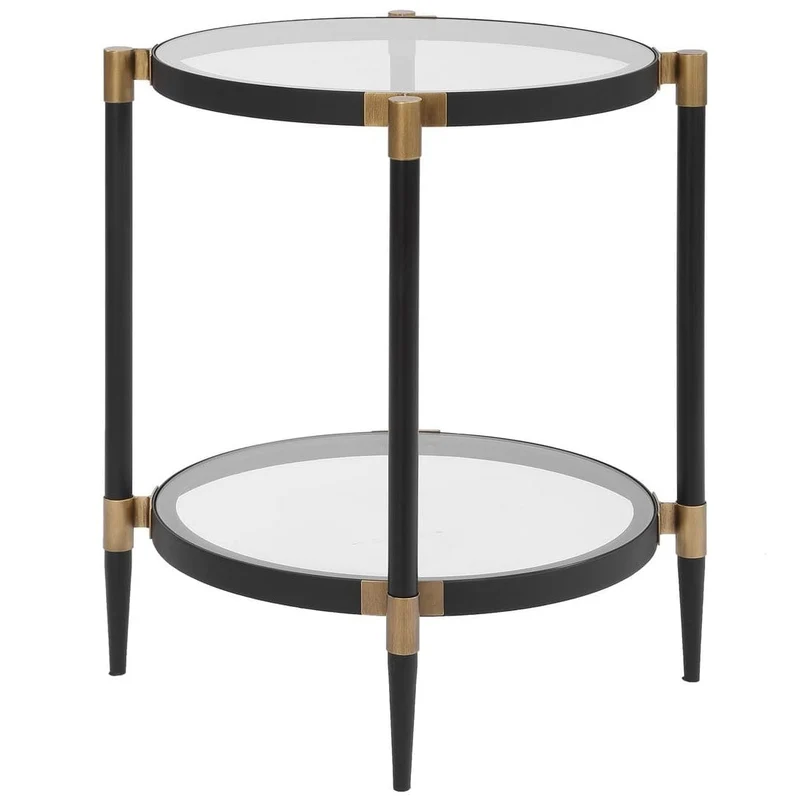 Chadid Round Side Table in Glass