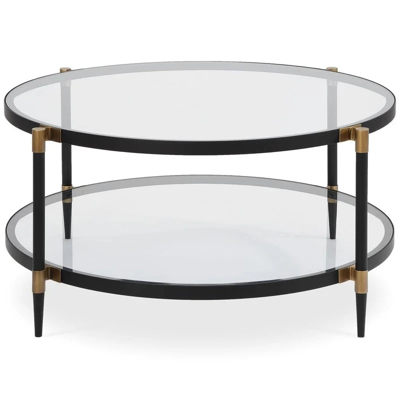 Chadid Round Coffee Table in Glass