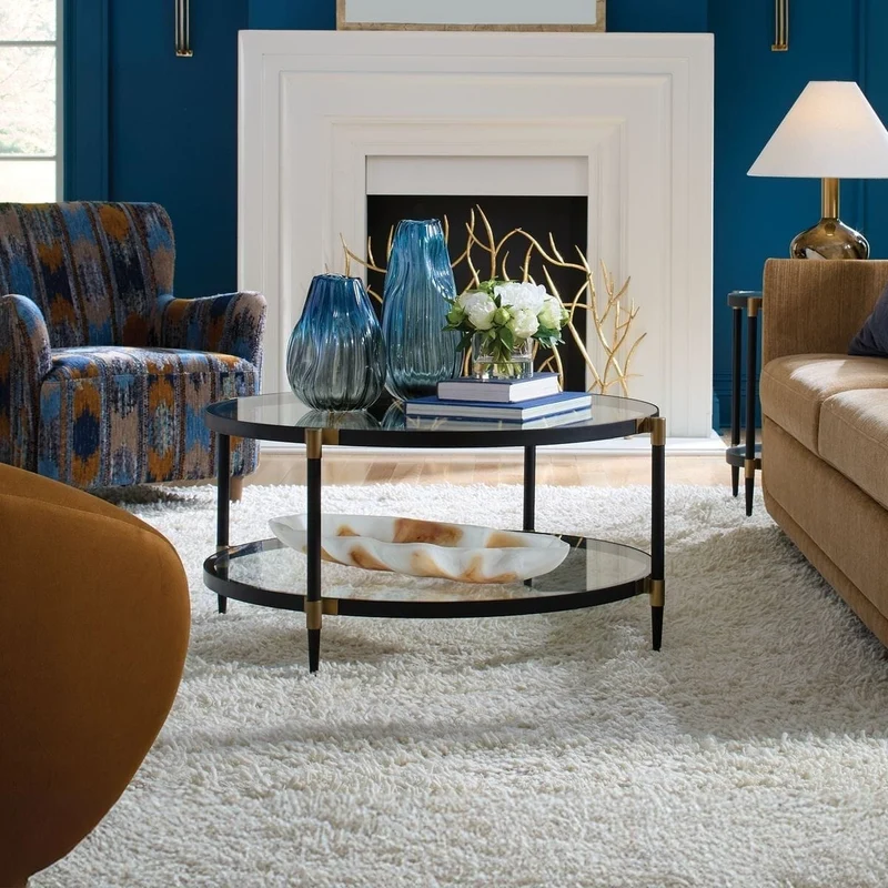 Chadid Round Coffee Table in Glass