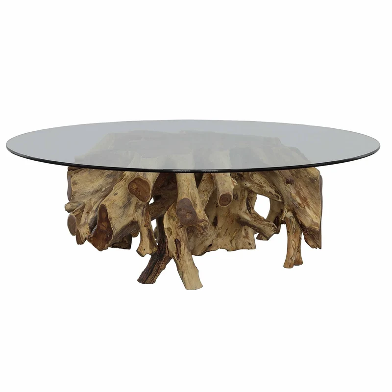 Center Root Coffee Table - Round, 56 Glass 2 CARTONS