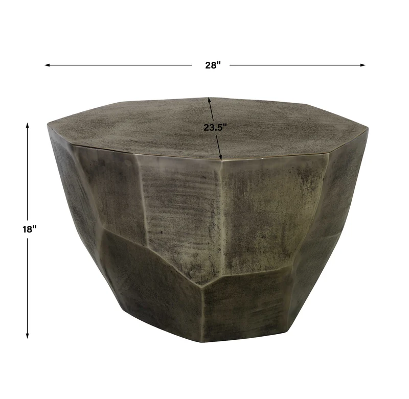 Cathenna Coffee Table - Antiqued Nickel Medium