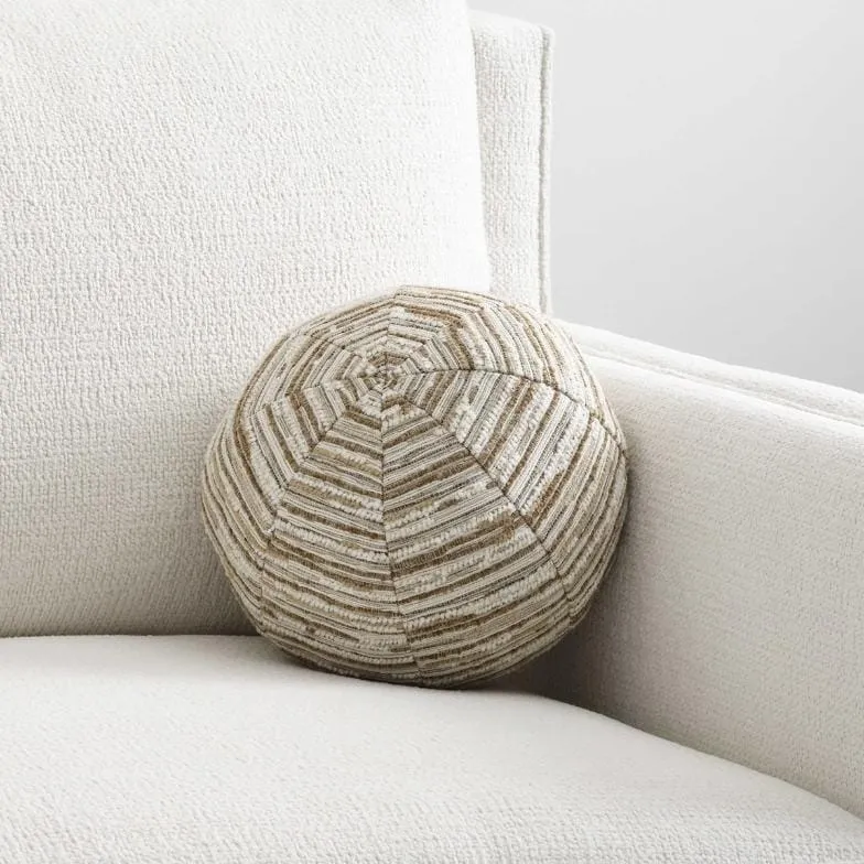 Ball Bearing Pillow - Rag Rug Wheat