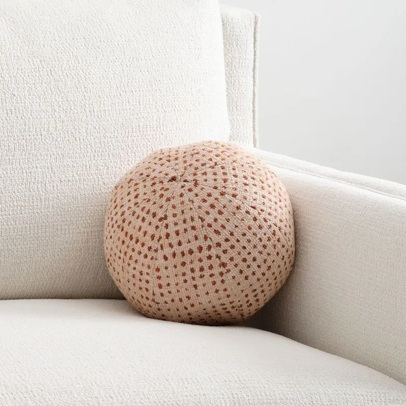 Ball Bearing Cushion in Dotted Peach