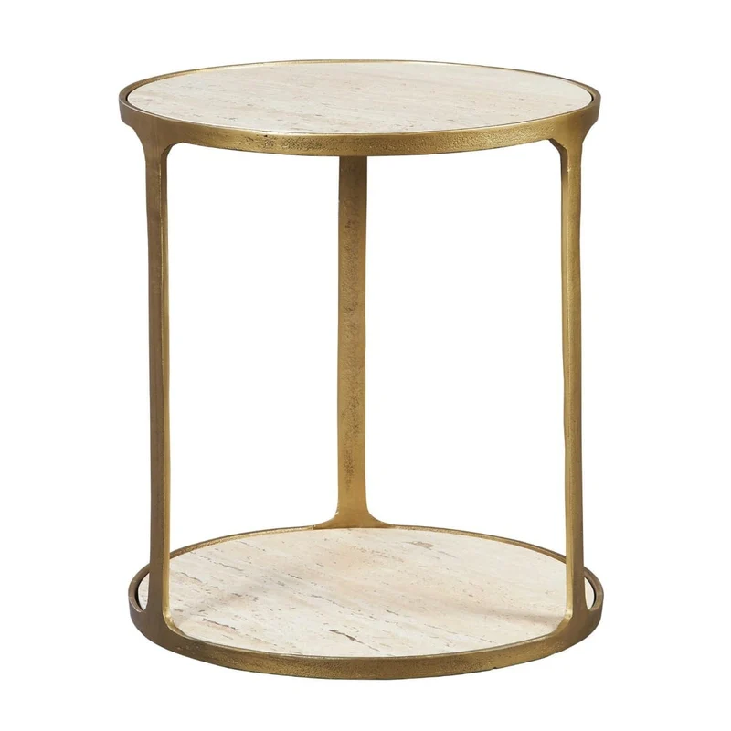 Clench Side Table in Brass