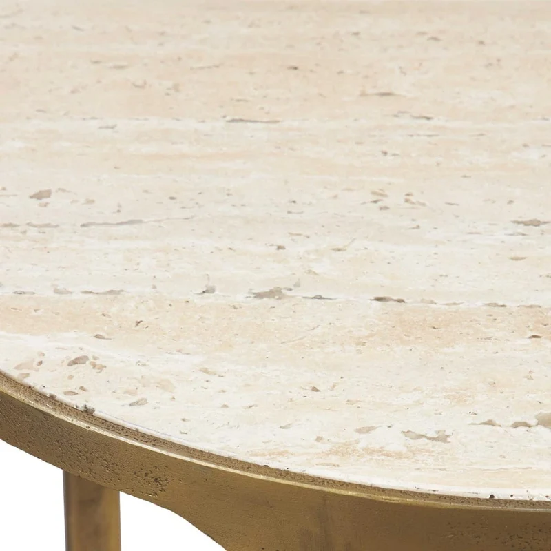 Clench Side Table in Brass