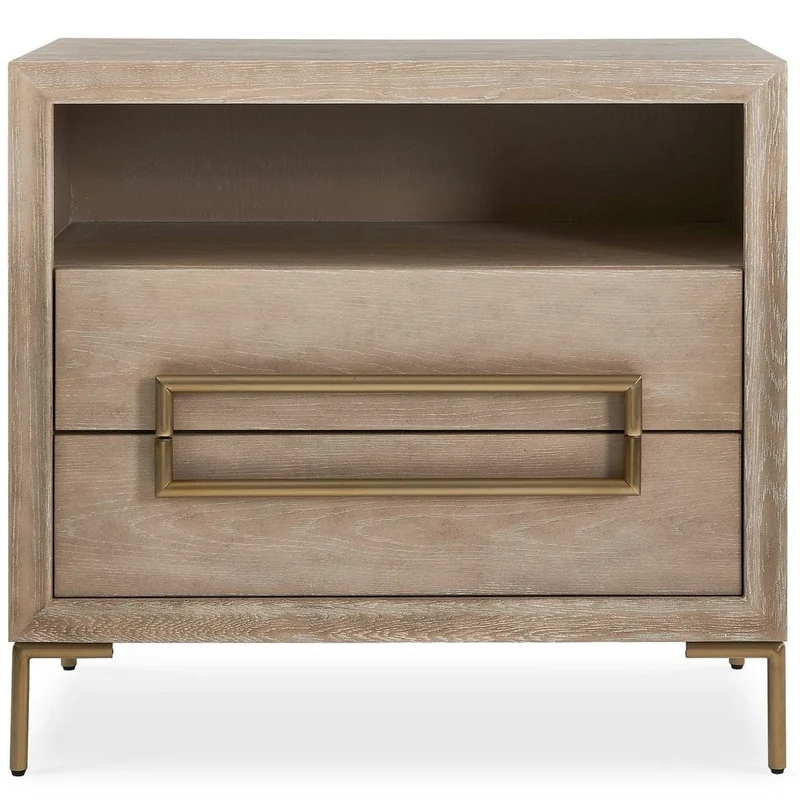 Alessia Modern Side Table in Light Oak