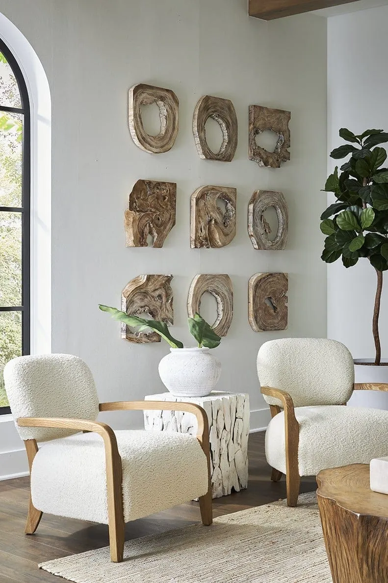 Bahati Wood Wall Art, S/9