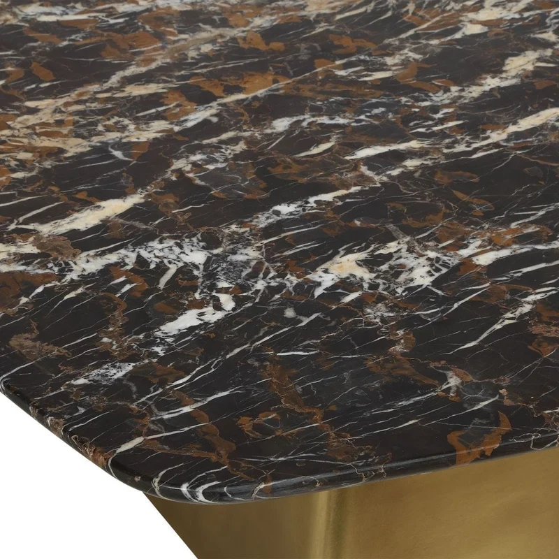 Equilateral Coffee Table in Michelangelo and Brass