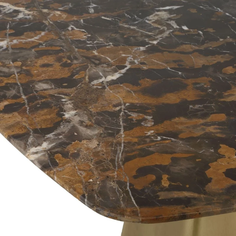 Equilateral Bistro Table in Michelangelo and Brass