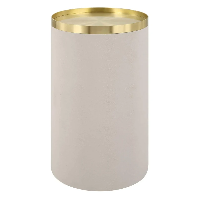 Circuit Brass & White Accent Table
