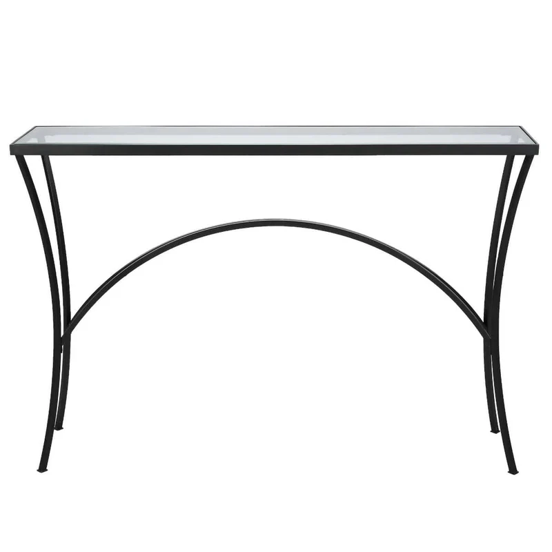 Alayna Console Table in Black Metal