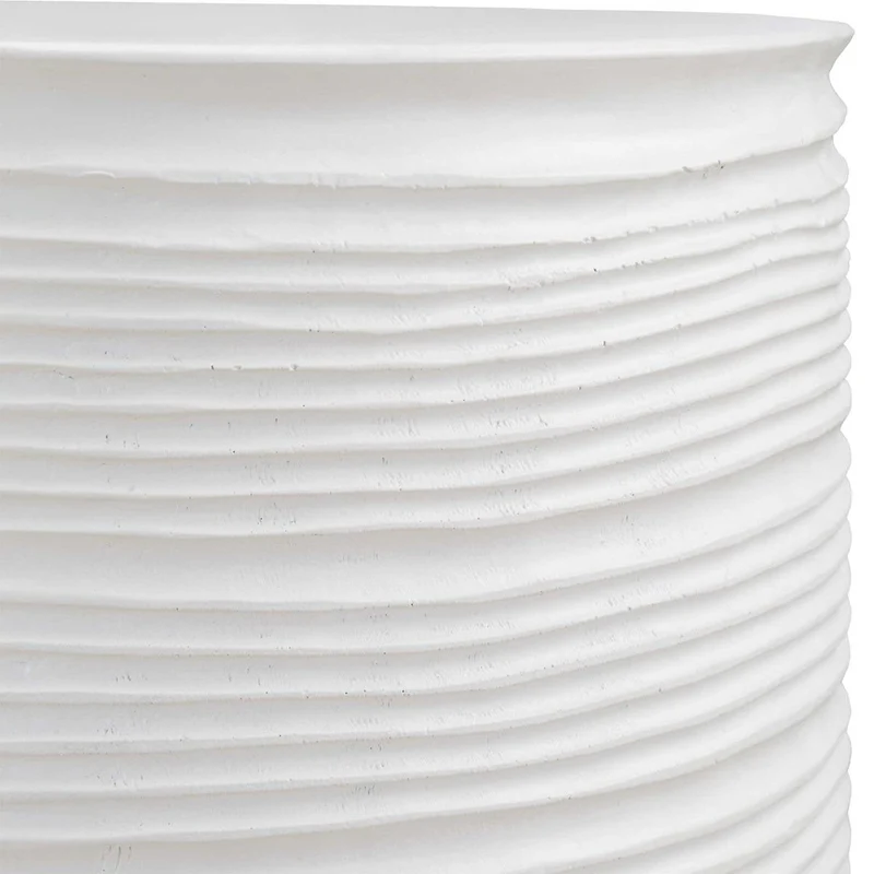 Borderline White Drum Table