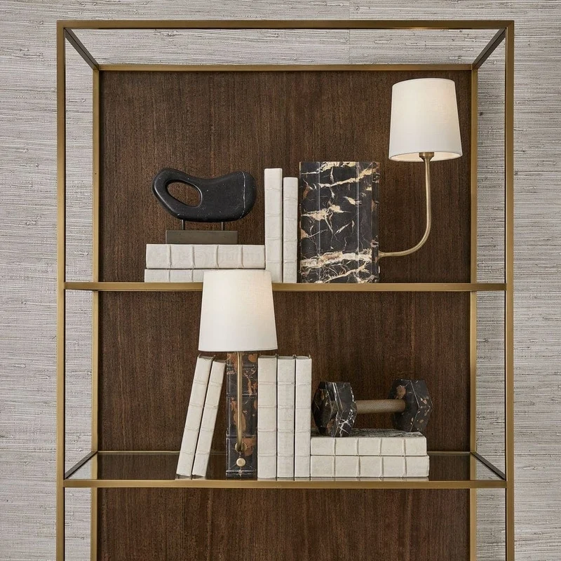 Book Mini Lamp in Michelangelo Marble