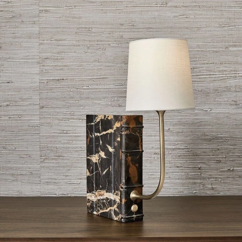 Book Mini Lamp in Michelangelo Marble