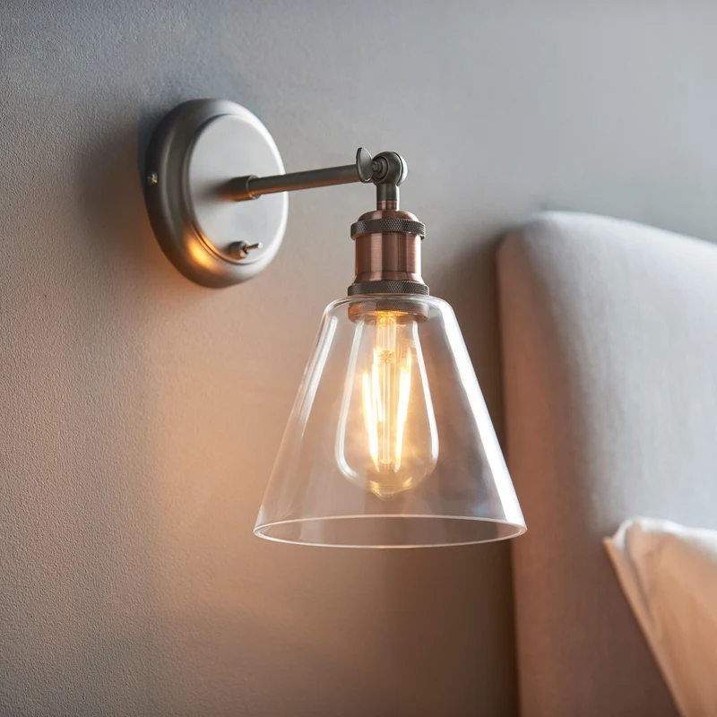 Catcott Wall Light - Silver Glass | OUTLET