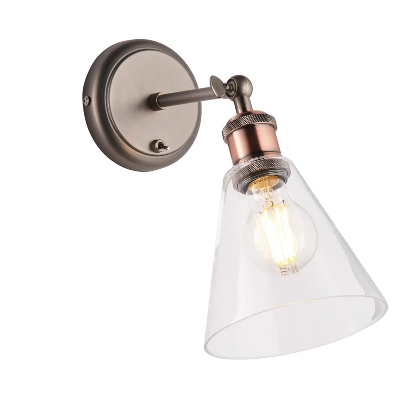 Catcott Wall Light - Silver Glass | OUTLET