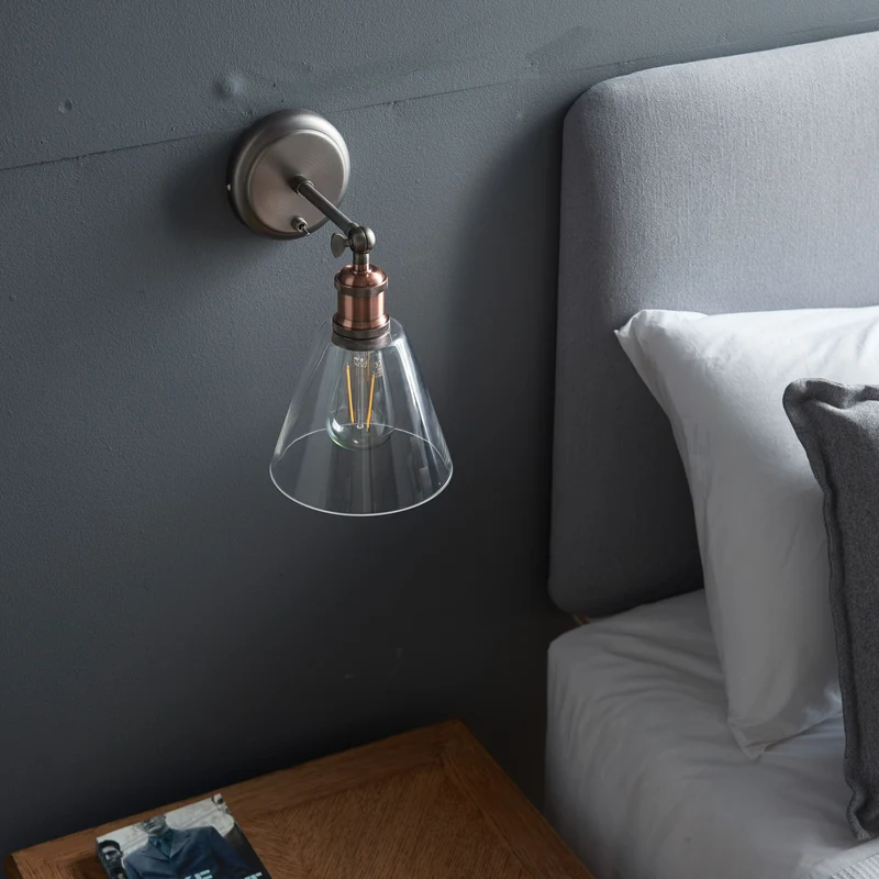Catcott Wall Light - Silver Glass | OUTLET
